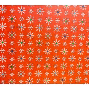 Hallmark Wrapping Paper Christmas Snowflakes Colorful Dot 40 sq ft Roll Holiday